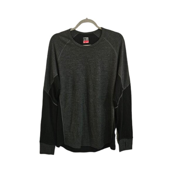 Icebreaker Men’s 260 Zone Merino Base Layer Long Sleeve Crewneck Gray Black XL - Picture 2 of 12
